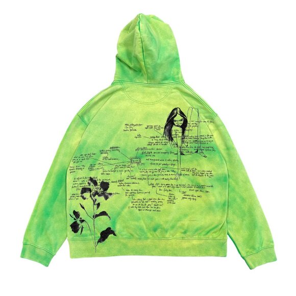 Women's Green Hoodie Sweatshirt - Picture 2 of 4